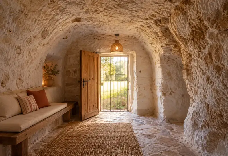 AI-generated concept of Casa Cueva 4 — Cuevas de Luna; illustrative only